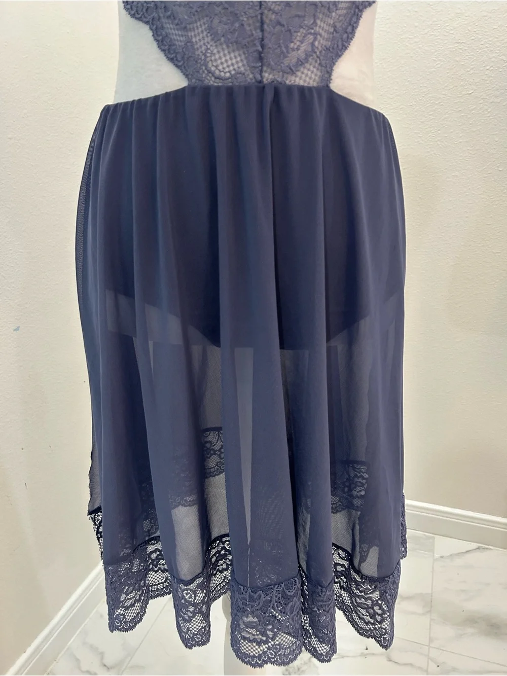 Weissman Jealous Lavender Lace Lyrical Dance Dress with Sheer Skirt